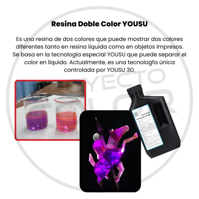 Resina UV Doble Color YOUSU 1kg - Imagen 2