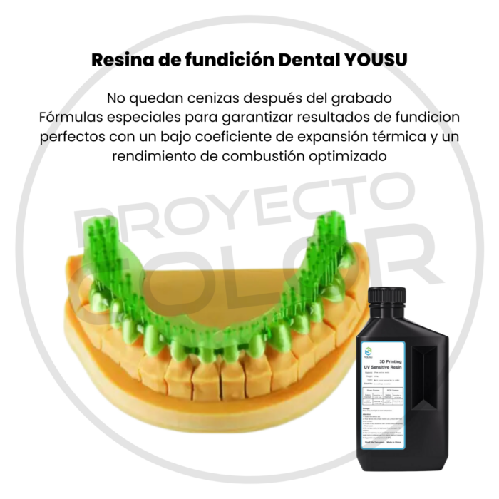 Resina UV Dental Casteable YOUSU 1kg - Imagen 2