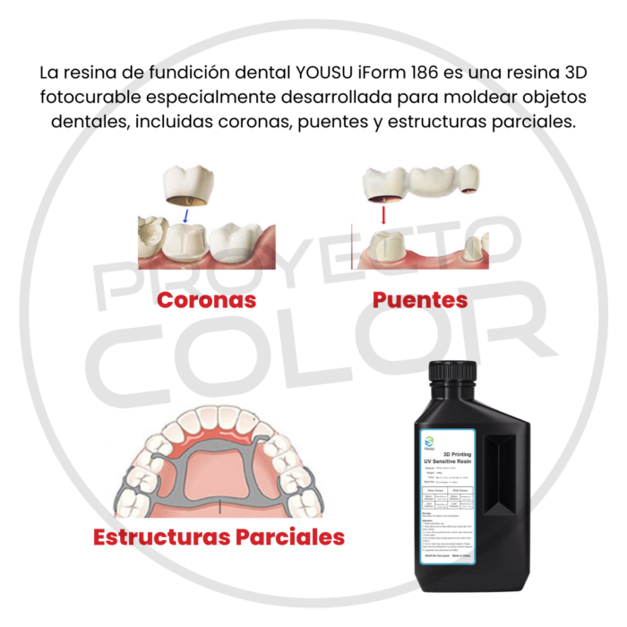 Resina UV Dental Casteable YOUSU 1kg - Imagen 3